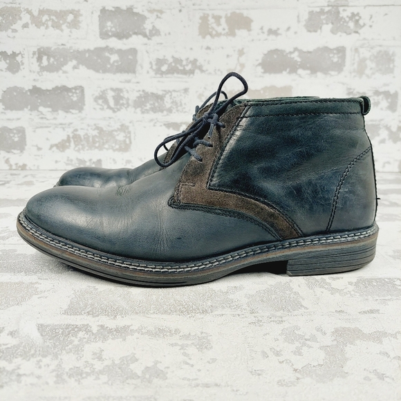 Alfani Other - Alfani Knight Black Leather Lace Up Fashion Chukka Casual Boots C7